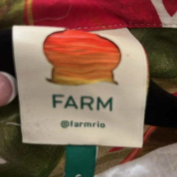 FARM Rio Spring Forest Long Sleeve Linen Blend Top - Picture 4 of 5